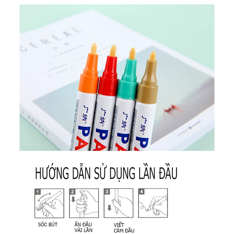 Bút dạ màu Gana Paint chống nước không phai có khả năng viết trên nhiều chất liệu