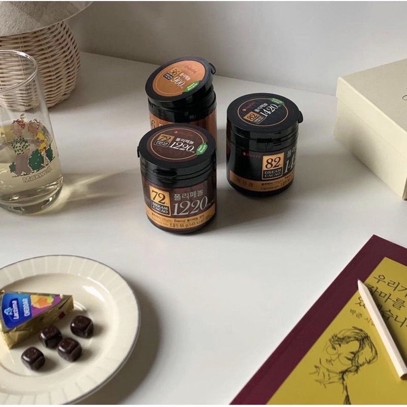 Combo 6 lọ kẹo Dream Cacao Lotte 56, 72, 82 (mix vị tuỳ chọn)