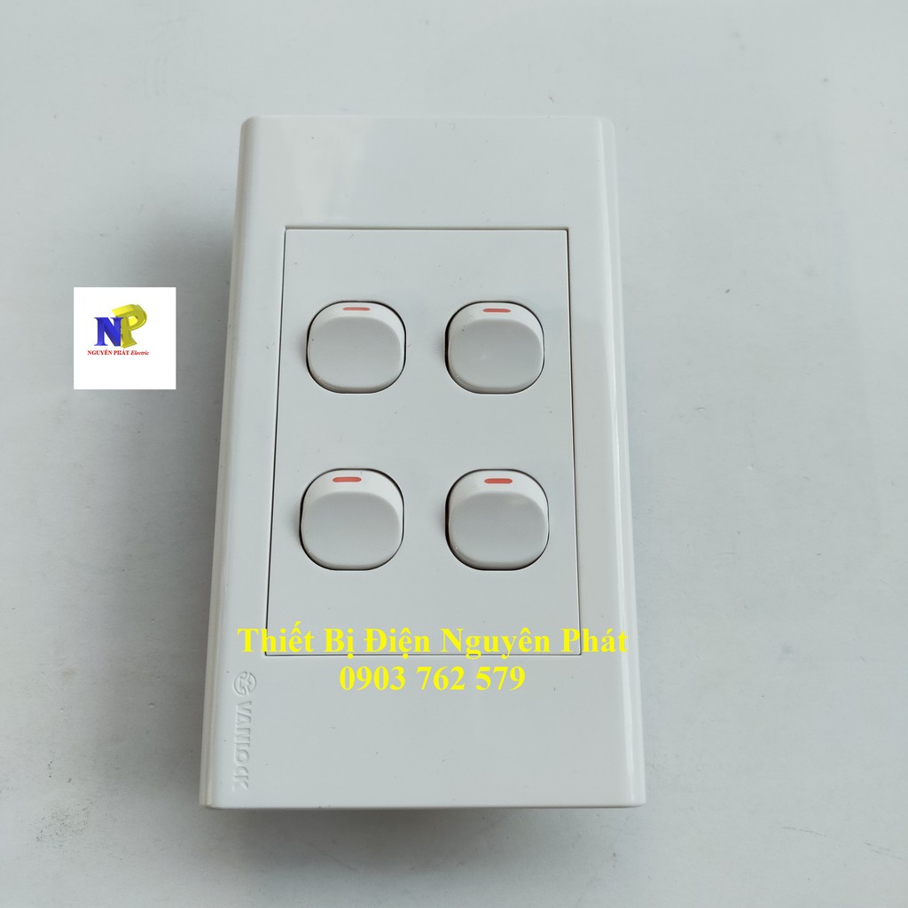 Mặt 4 Công Tắc Dòng S18