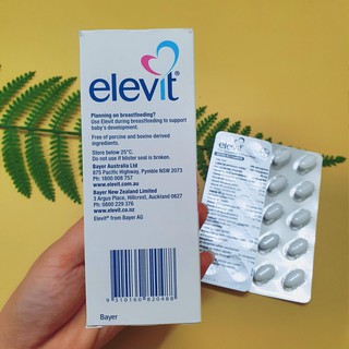 Elevit bầu 100 viên Úc mẫu mới