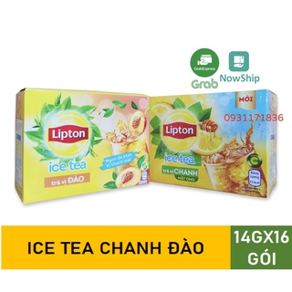 [Hoả Tốc] TRÀ LIPTON ICETEA Hòa tan HỘP 14G X 16 GÓI (ĐỦ VỊ) Chanh mật ong, Đào ICE TEA