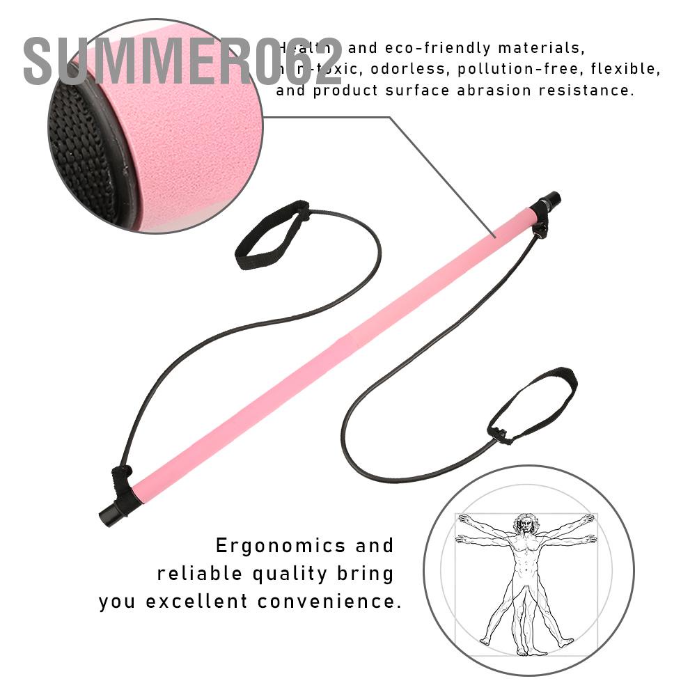 Summer062 Yoga Pulling Rope Fitness Equipment Pilates Bar Multifunction Domestic Slimming Elastic Rods Muscular Relaxation