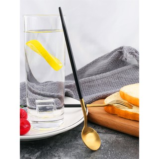 (XẢ KHO) Thìa khuấy cán dài inox mạ titan nhiều màu đẹp, hàng dày ko gỉ ko bay màu - Muỗng sinh tố sang trọng cao cấp