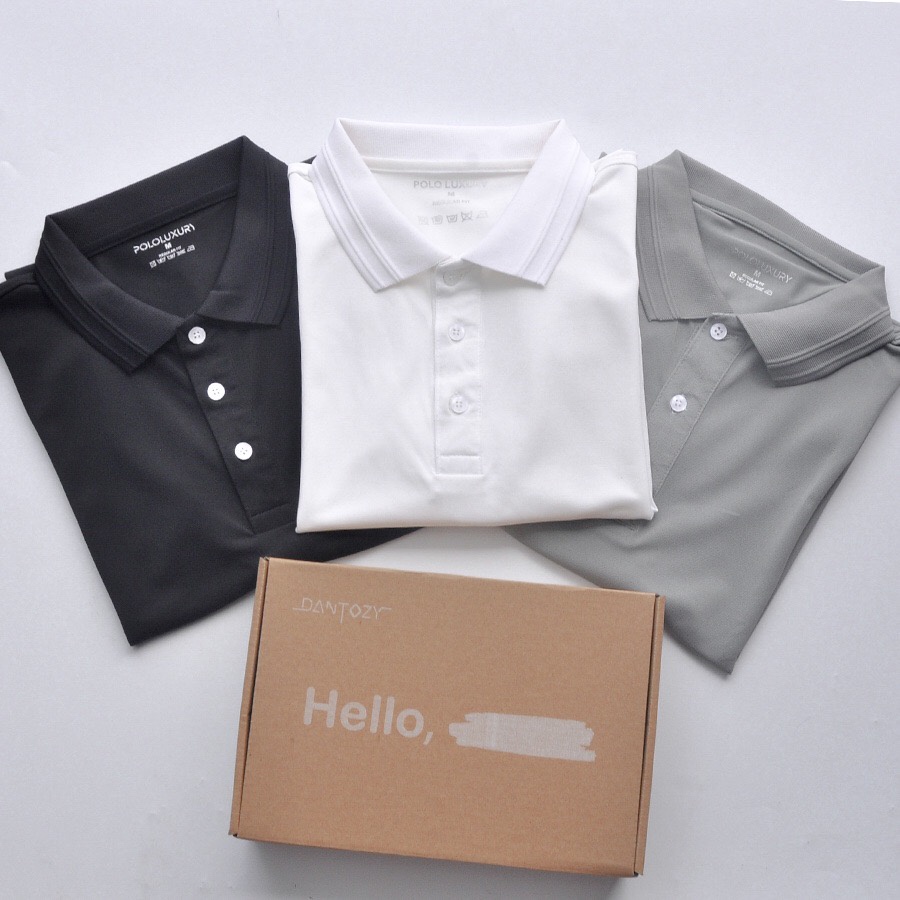 Áo polo nam DANTOZY chất thoáng khí thoải mái vải cá sấu cao cấp trơn BASIC