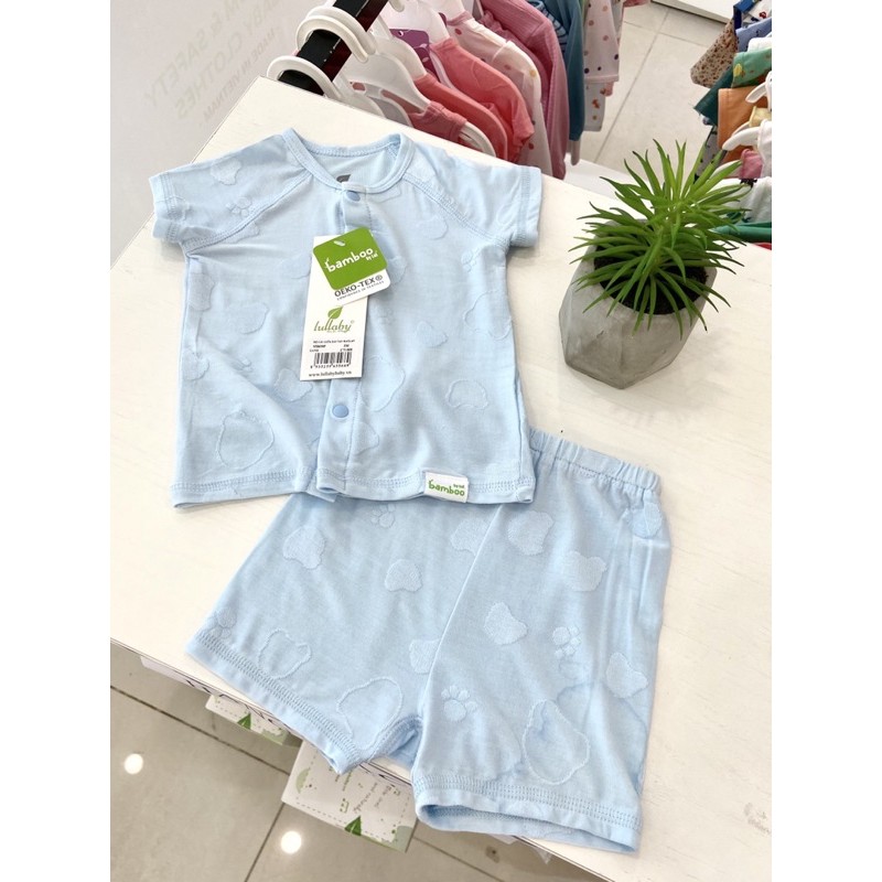 Bộ cộc tay Lullaby sợi tre cao cấp cài giữa size 1-3m/3-6m(có ảnh thật)