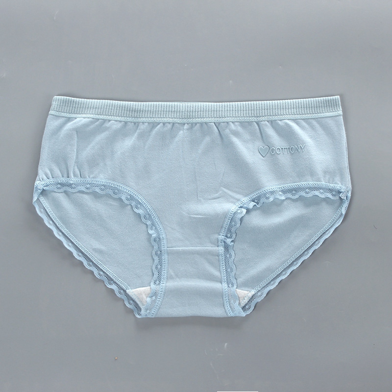 Quần Lót Cotton Viền Ren Mềm Mại Cho Bé Gái Từ 8-14 Tuổi