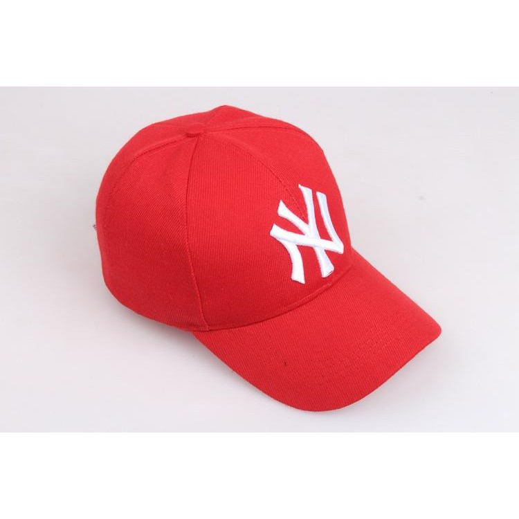 HCM- Nón nam Thanh niên New York MÀU ĐỎ- Nón kết kiểu lưỡi cứng  - Mũ vải nam / mũ lưỡi trai nam