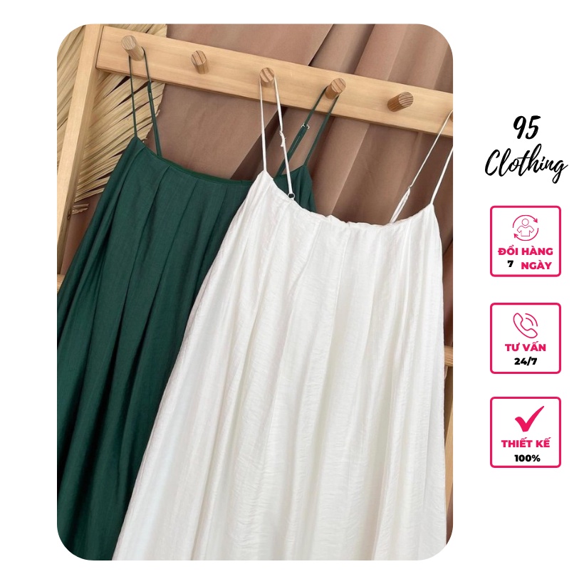 [HÀNG LOẠI 1] Đầm lụa 2 dây form suông rộng oversize có thể mặc như đầm bầu | BigBuy360 - bigbuy360.vn