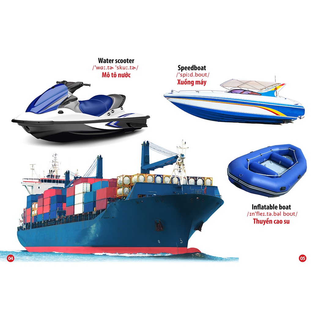 Sách Thư Viện Hình Ảnh Song Ngữ Đầu Tiên của bé - Phương Tiện Giao Thông