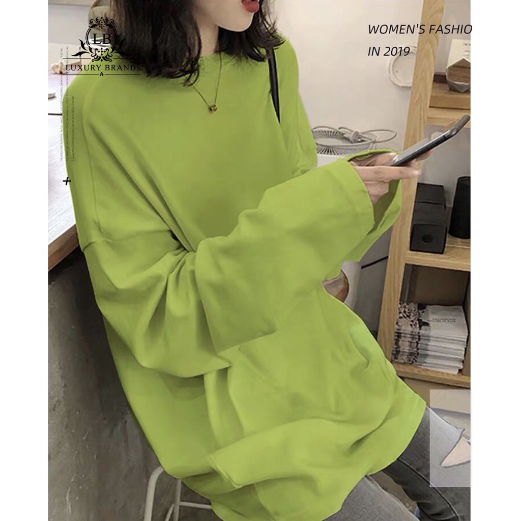 [CÓ SẴN] Áo thun phông dài tay xanh quả bơ trơn basic cơ bản ulzzang Hàn Quốc thời trang cao cấp l1 | BigBuy360 - bigbuy360.vn