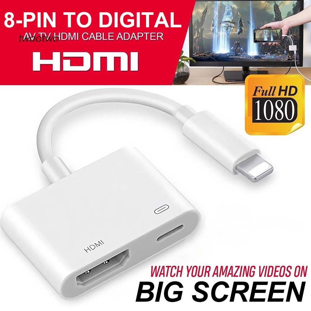 Haio| Cáp Chuyển Đổi Từ 1080P 8Pin Sang HDMI-compatible AV Cho iPhone 5 iPad Mini iPod Touch