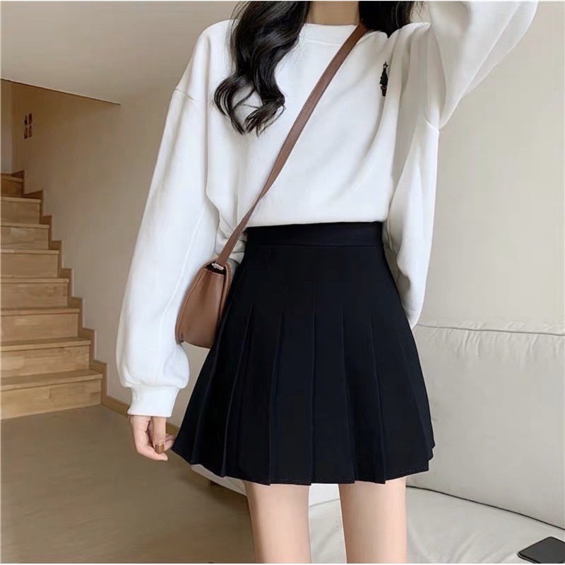 Chân Váy Thời Trang Nữ Tennis Ngắn Xếp Ly Khóa Kéo sườn -M809