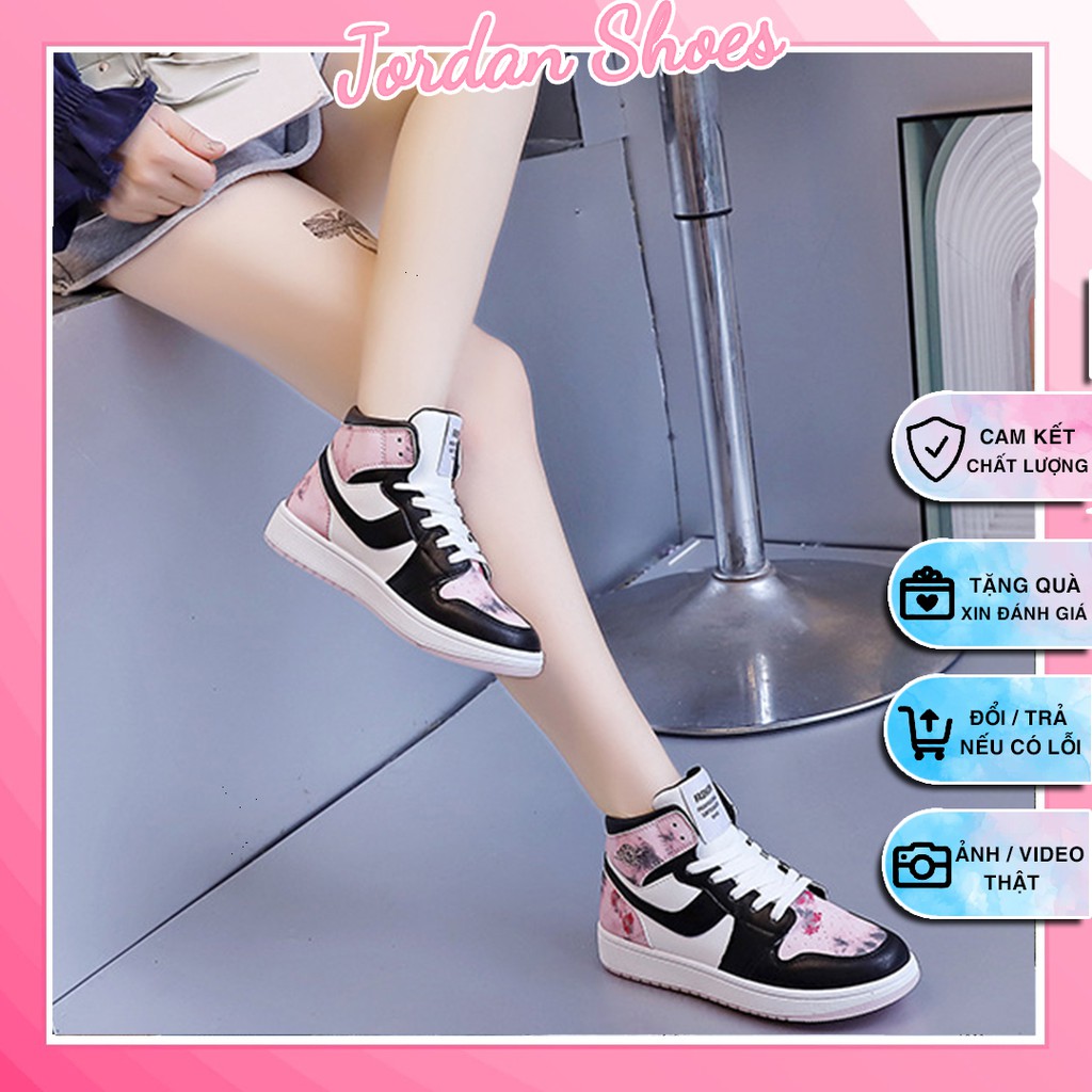 [BẢO HÀNH] Giày Nữ Air Jordan Cổ Cao Phản Quang, Giày Xám, Hồng, Xanh Hot Hit 2021