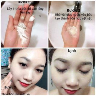 Bột rữa mặt trắng da ngừa mụn