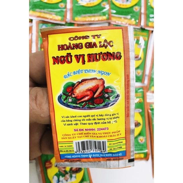 hộp 100 gói ngũ vị hương hoàng thịnh loại 3g/ gói