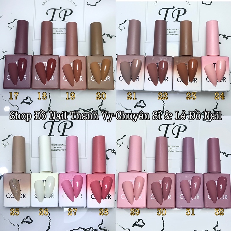 Sơn Gel TP Cao Cấp, Sơn Móng Tay Chính Hãng, Chọn Lẻ Màu Tư 01-20 [Thanh Vy Nail]