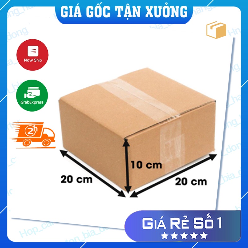 Hộp carton gói hàng, đóng hàng 20x20x10. COMBO 1000 hộp