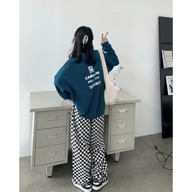 Áo thun nữ tay dài dáng rộng in hình thời trang phong cách Hàn Quốc | BigBuy360 - bigbuy360.vn