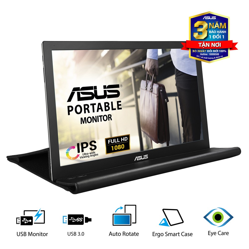 [Mã ELHASALE1TR giảm 5% đơn 3TR] Màn Hình Di Động ASUS MB169B+/BR+ 15.6'' Full HD (1920x1080) IPS Nhỏ Gọn (Ko Cảm Ứng)