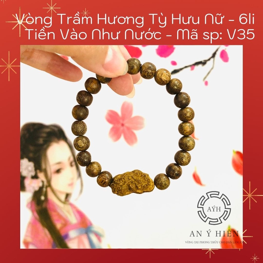 Vòng đơn trầm hương TỲ HƯU CÁI ( An Ý Hiên)