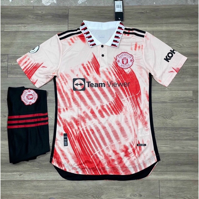 Set quần áo bóng đá CLB Manchester United mẫu mới - Vải gai thái- Áo có cổ nam nữ mặc thoải mái