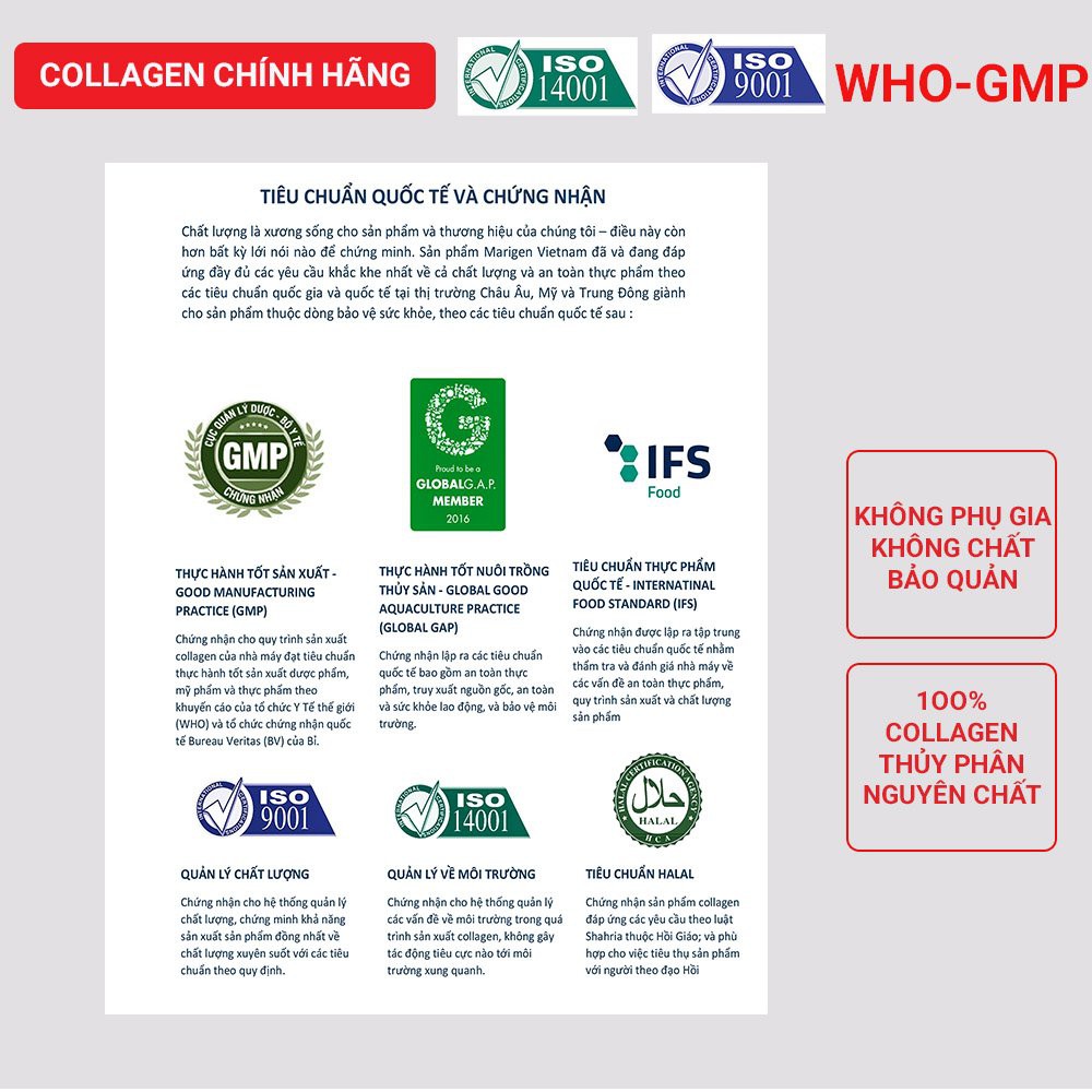 Marigen Collagen Thủy Phân Nguyên Chất Dạng Bột Làm Đẹp Da  - Hộp 100g Mới | Thế Giới Skin Care