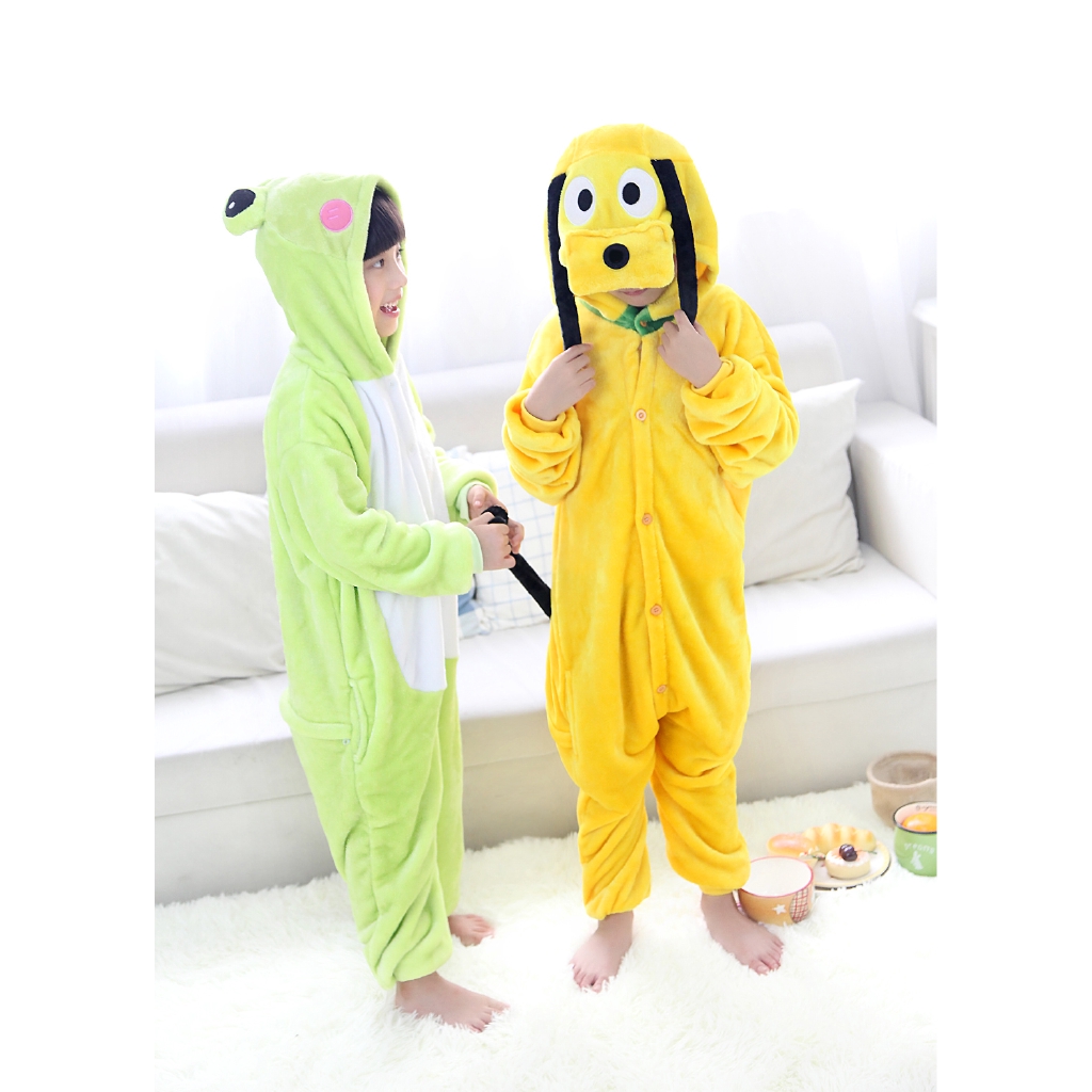 Bộ Đồ Ngủ Liền Thân Hình Chú Ếch Dễ Thương Cho Bé