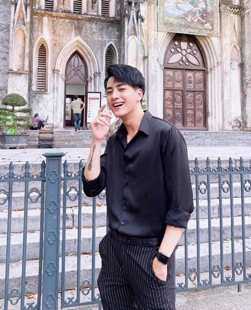 [ICONICMEN'S] Sơ mi lụa đen cao cấp - vải cực đẹp | BigBuy360 - bigbuy360.vn