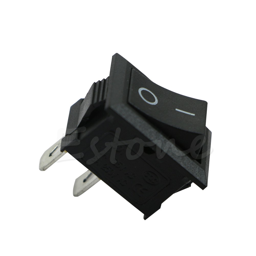 Công Tắc Bật / Tắt Hình Chữ Nhật Kcd1-2Pin 250v 3a Cho Xe Hơi / Tàu Thuyền Mới