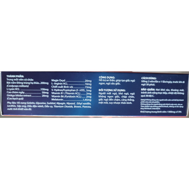 Viên ngủ ngon, hộp 30 viên