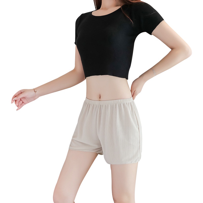 Quần An Toàn Mặc Ngoài Trời Bằng Lụa Lạnh Mỏng Cỡ Lớn Chống Lộ Hàng Mới Dành Cho Bạn Nữ Mặc Vào Mùa Hè