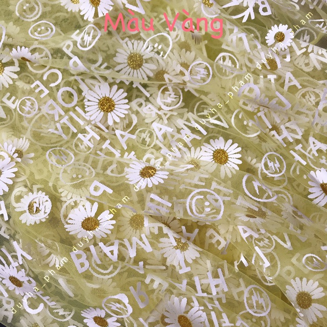 VẢI LƯỚI HOA CÚC - KÍ TỰ THỜI TRANG