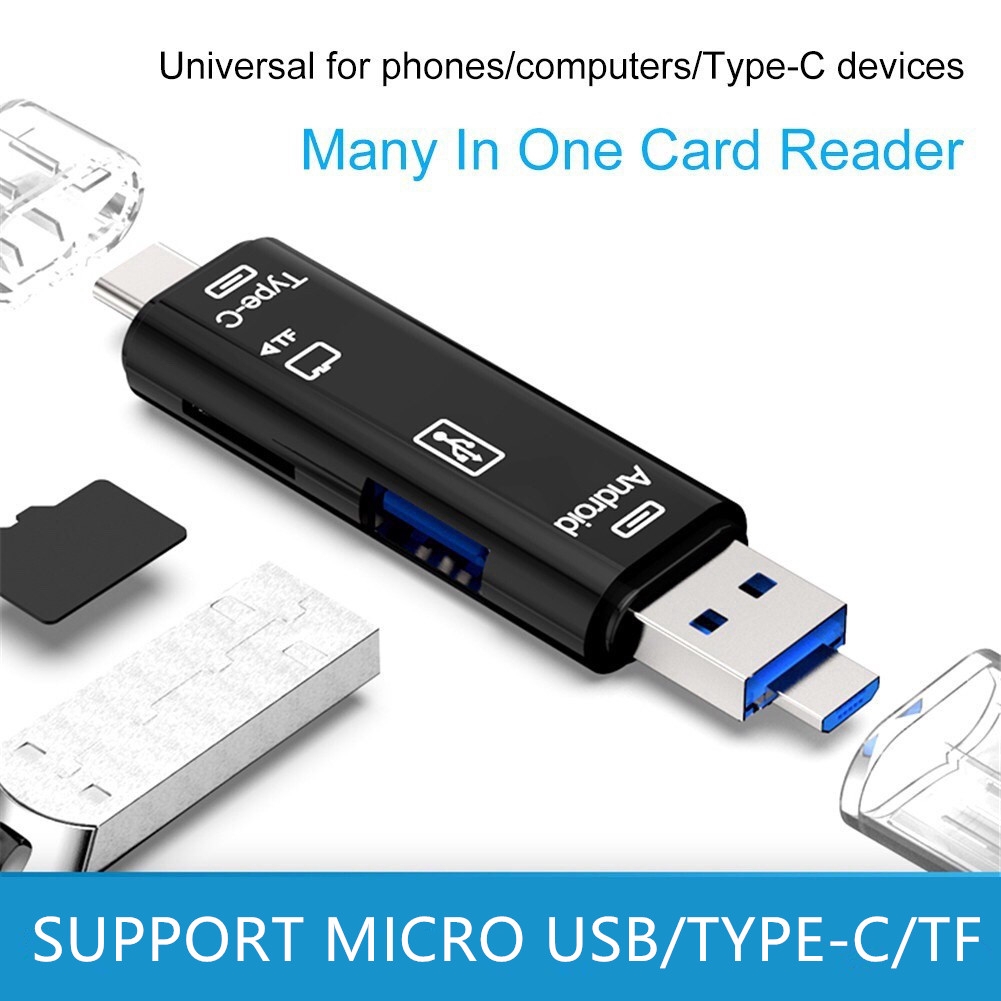 Đồ đọc thẻ OTG 5 trong 1 USB 2.0 tiện lợi | BigBuy360 - bigbuy360.vn