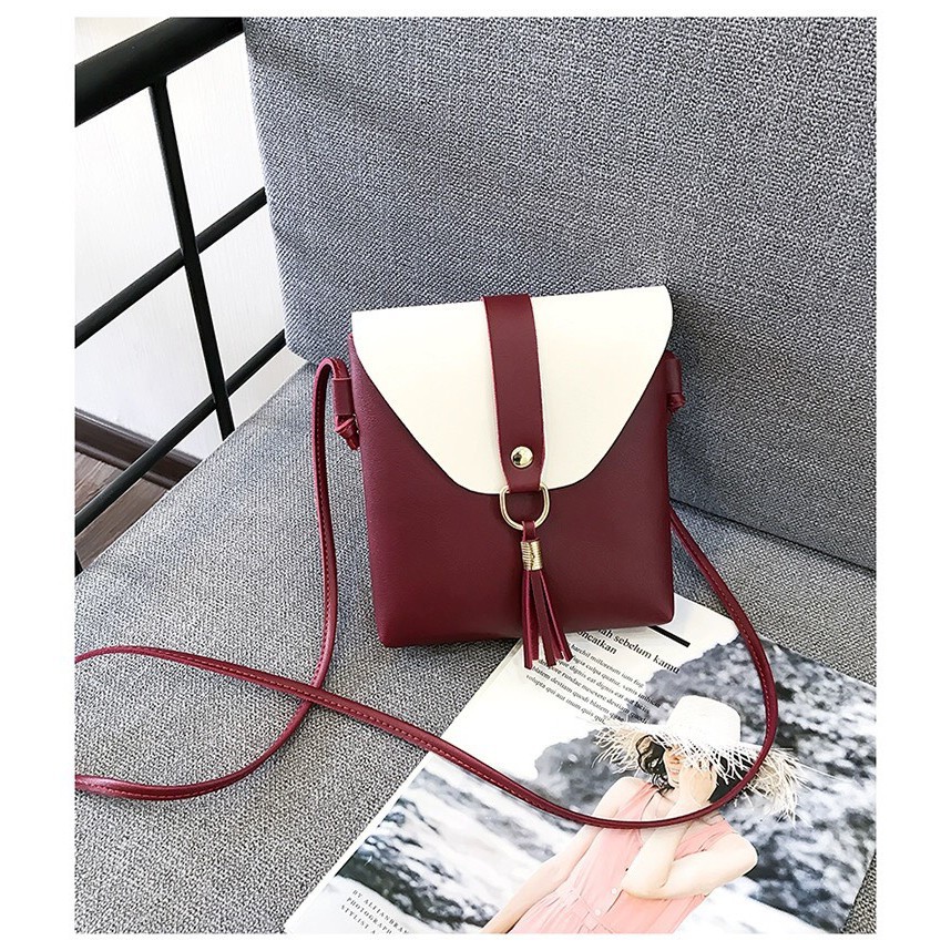 ❤️FREESHIP❤️TÚI XÁCH ĐƯNG ĐIỆN THOẠI CAO CẤP TUA RUA LINOZA VNHB95