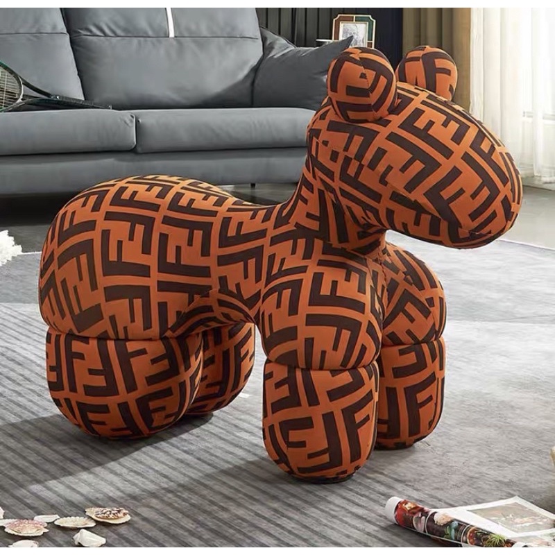 Pony Chair ghế Pony D.ior/Fen.di cao size đại trang trí phòng khách