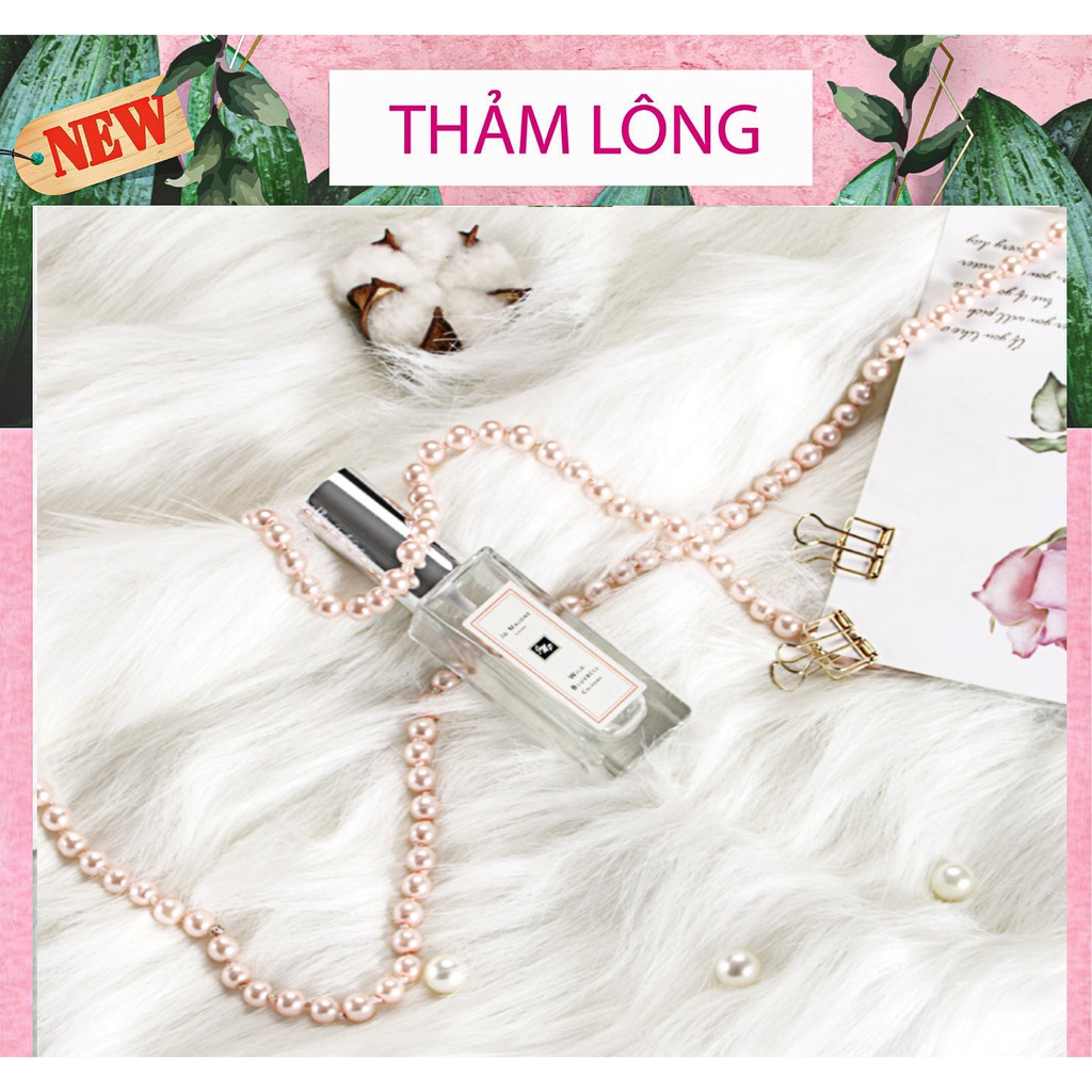 Thảm lông trắng trang trí nhà cửa (kích thước 1m x 50cm)