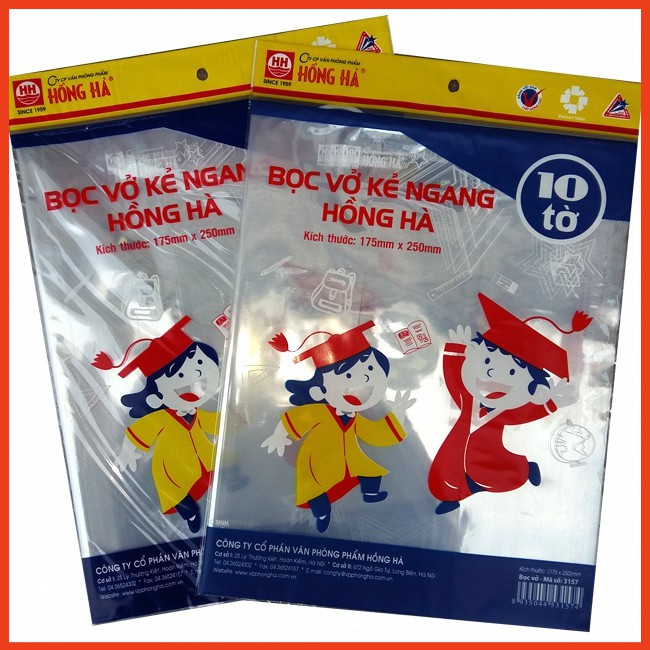 Bìa Bọc Sách Vở 😍FREESHIP😍 Bọc sách - vở Hồng Hà (17x25cm)