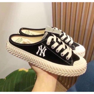 Giày sục thể thao nữ chibamy thêu chữ ny , sục bata đạp gót đế bánh mì 3cm