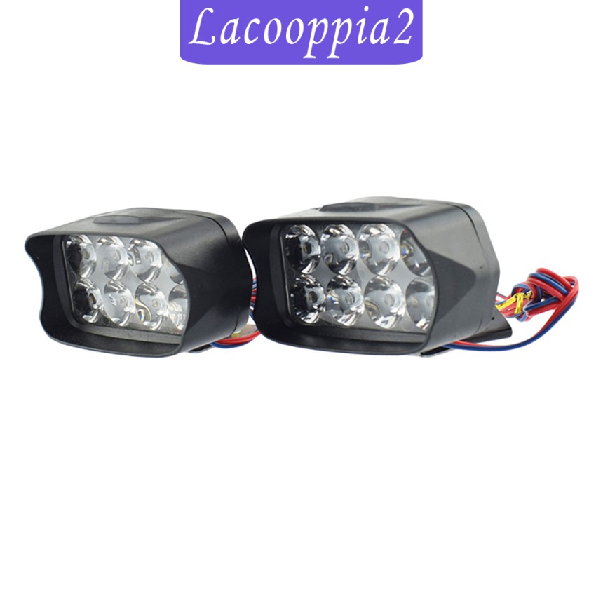 2 Đèn Pha Chống Sương Mù Lapoppia2 Cho Xe Mô Tô 12v 8 Bóng Led 12v 12w