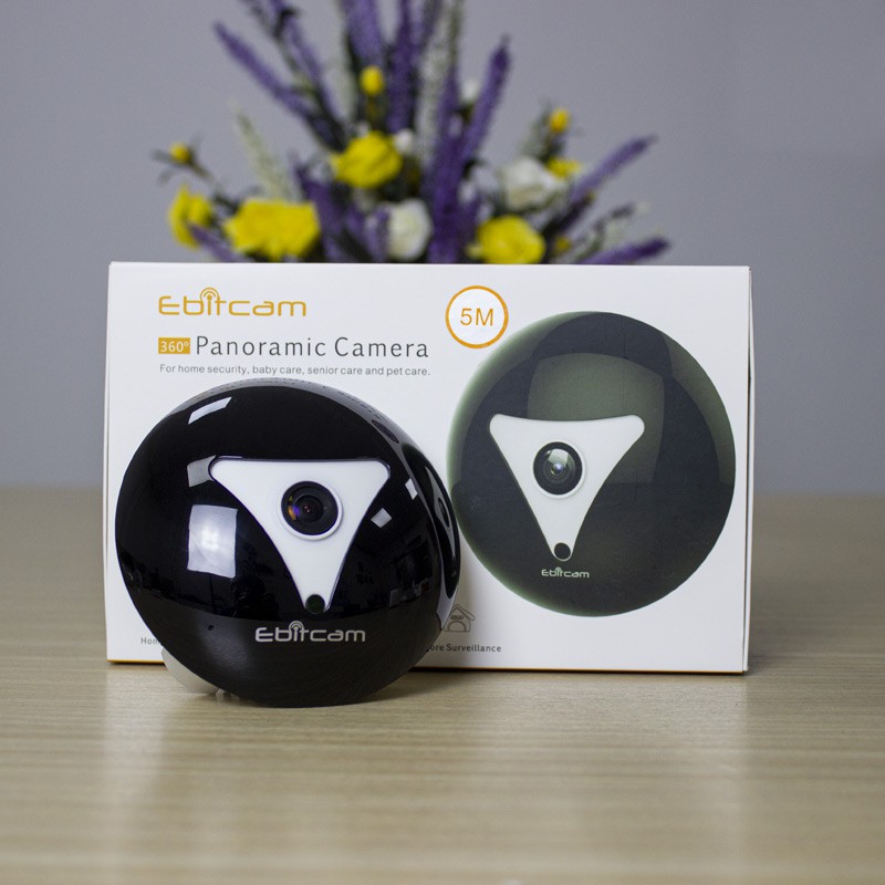 Camera Wifi Ebitcam EBF2 Full HD 5MP - Ống kính panoramic cho góc quan sát 360 độ, Đàm thoại 2 chiều, Báo động đột nhập