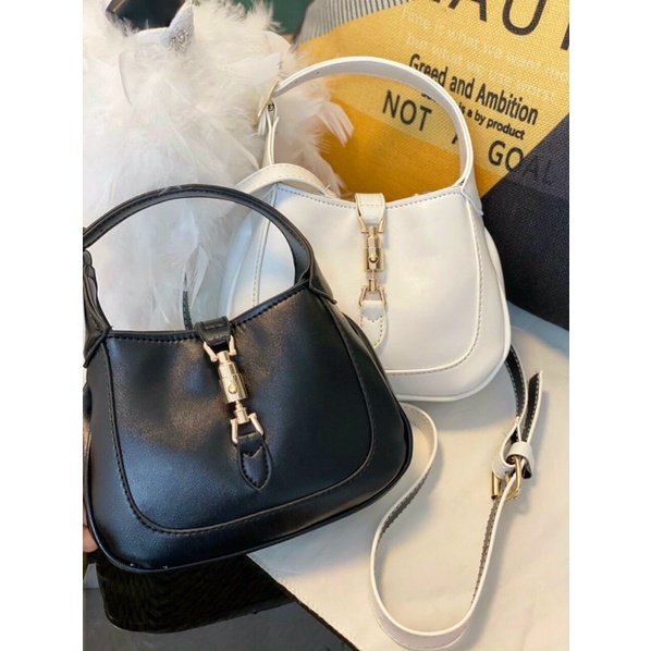 Túi Xách Nữ Đeo Vai Kẹp Nách Màu Trắng Đen K2