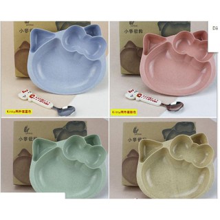 Khay Ăn Dặm Lúa Mạch Kitty (Kèm thìa Inox)