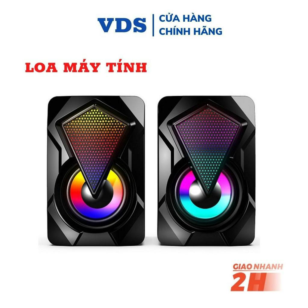 Loa máy tính vi tính mini led để bàn cho laptop, cây pc, điện thoại bass cực mạnh VDS shop