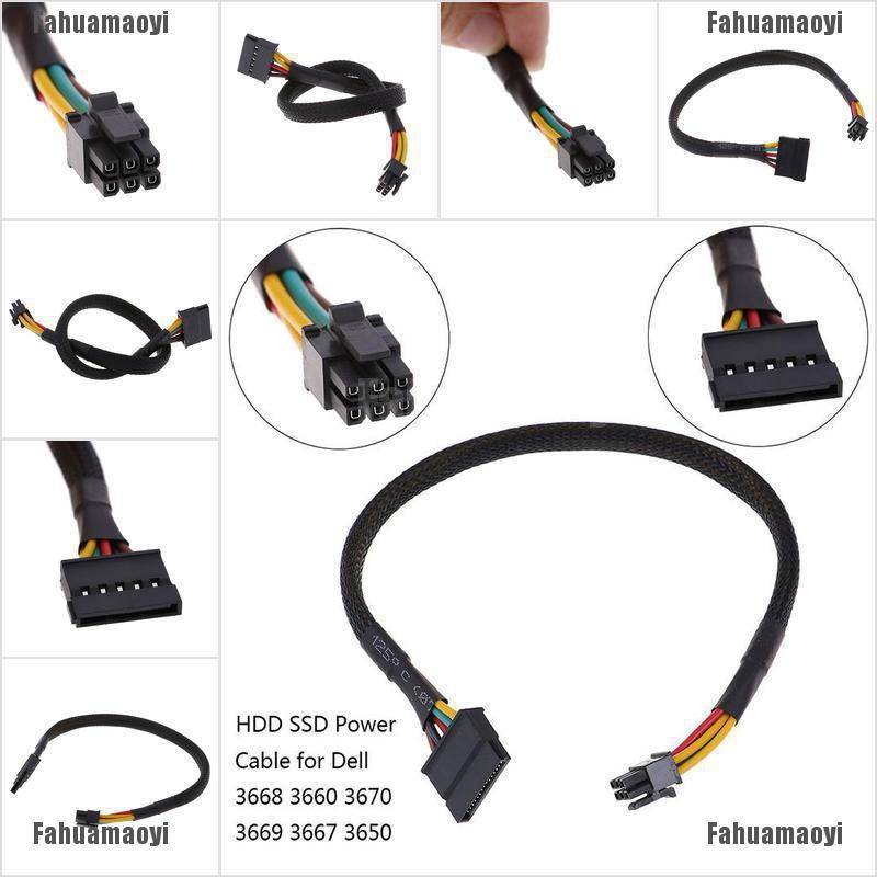 Dây cáp nguồn chuyển đổi giao diện HDD SSD 6 pin sang SATA 15 pin dành cho dell 3668 3667 3650