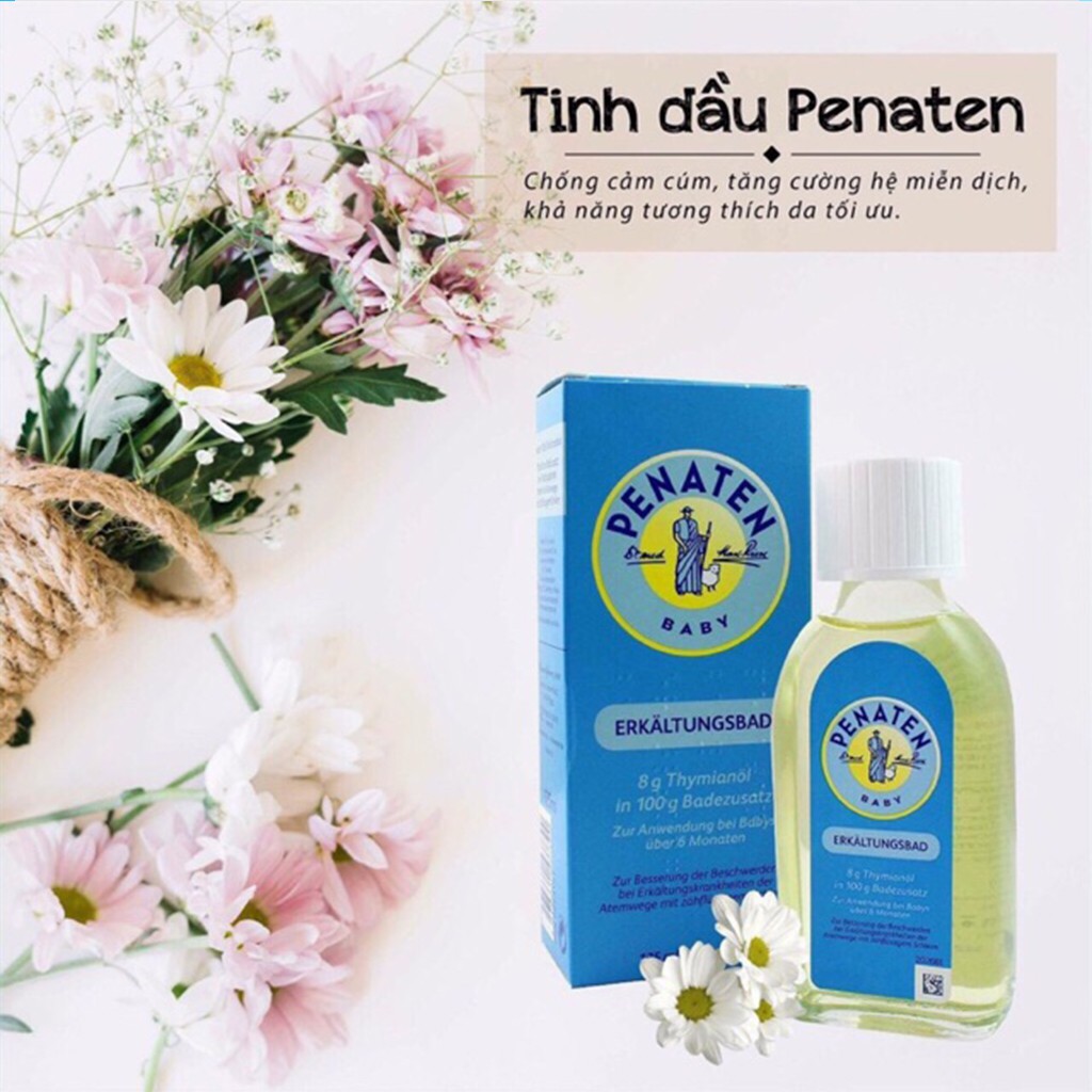 Tinh dầu tràm Penaten chống cảm cúm, tinh dầu tắm cho bé 125ml - Monnie Kids