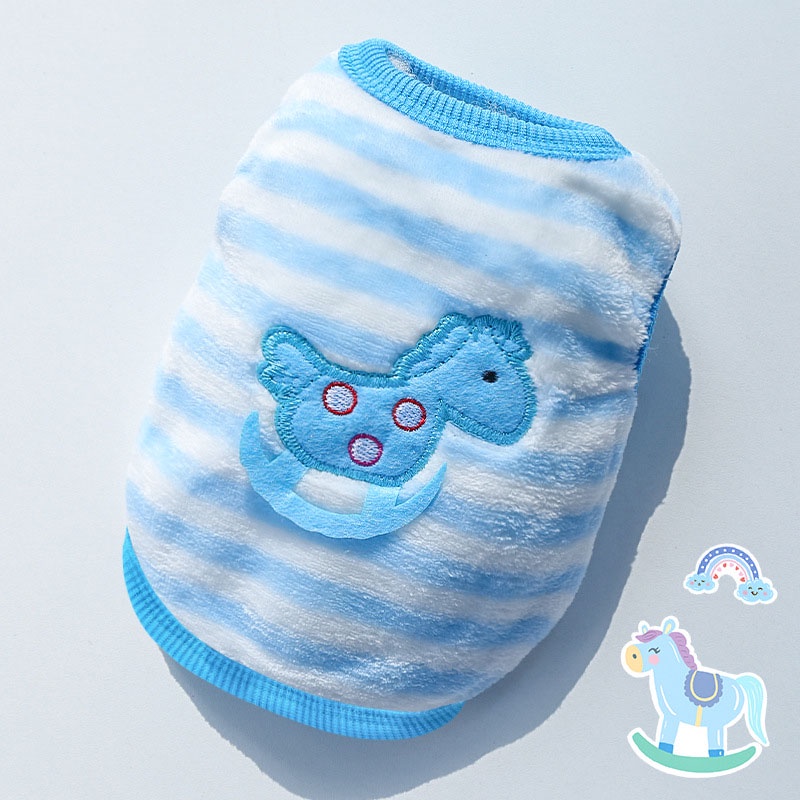 Trang Trí Phim Hoạt Hình Mùa Thu Và Mùa đông Quần áo Vật Nuôi Chất Liệu Vải Nỉ Chó Mèo Quần áo Vest Ấm áp Và Thoải Mái Và Dễ Dàng để Làm Sạch Bốn Kiểu