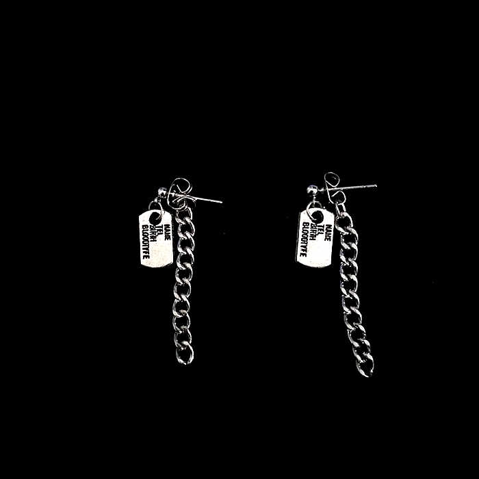 Khuyên Tai Móc Hình Tròn Khắc Chữ 13148pk