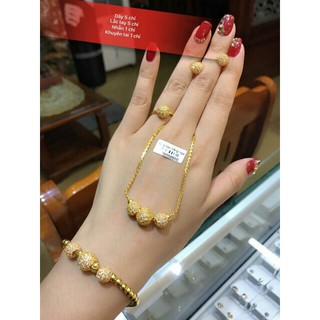 Bộ trang sức bạc 925 mạ vàng 18K