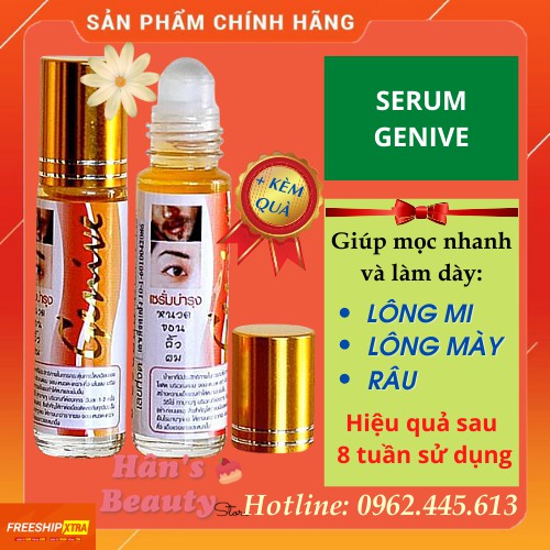 (HOT)👍 Serum Mọc Dày Mi, Lông Mày, Râu Genive + Tặng 1 Mask