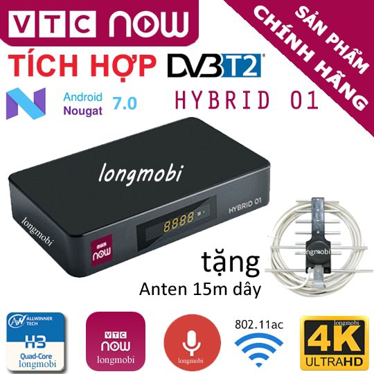 VTCNOW HYBIRD 01 - TV BOX TÍCH HỢP TRUYỀN HÌNH SỐ DVB-T2 TỐT NHẤT